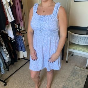 Blue Floral Skater Dress